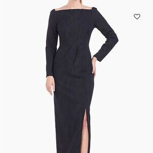 Kay Unger Jude Jacquard Column Gown side tag only *